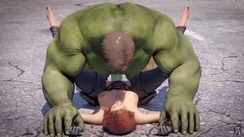 Black Widow x Hulk 4k