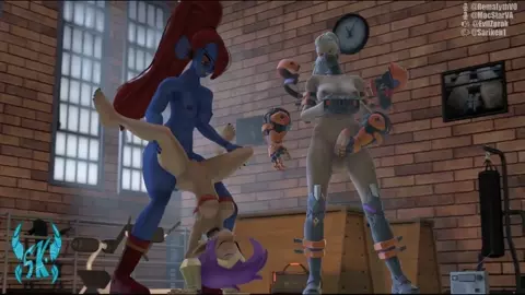 Undyne x Shantae + South Paw [Crossover, Futa on Female]