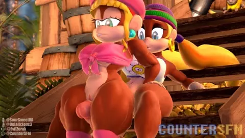 2 Monkeys, 1 Banana [Futa x Female]