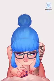 Blue Hair Girl Blowjob [brushzilla]