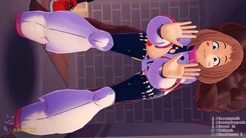 Uraraka Blacked - Deku Forced to Watch