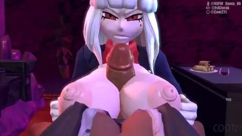 Helltaker - Boobjob [Futa x Female]