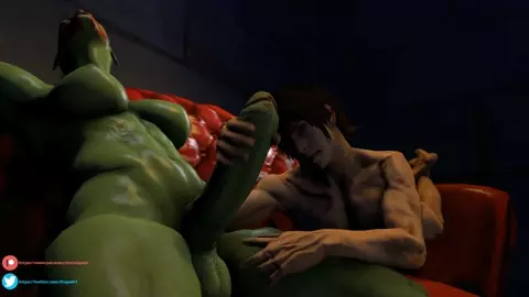 Orcess FUTA x Male Handjob