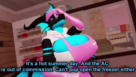 Dragon and dog on a hot day