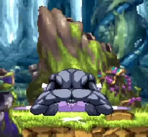 Kuromaru breached into Meinshao womb and Ovaries