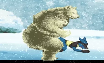 MUGEN - Polar Bear Finds LucarioM lost in the wilderness