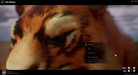 redhead loves tiger's dick inside her throat