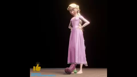 [Boldfinger42] Rapunzel with Horsecock getting hard