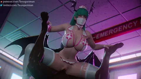 Morrigan infiltrates an ER for some BBC snacks! (blacked)[4k][Bouquetman]