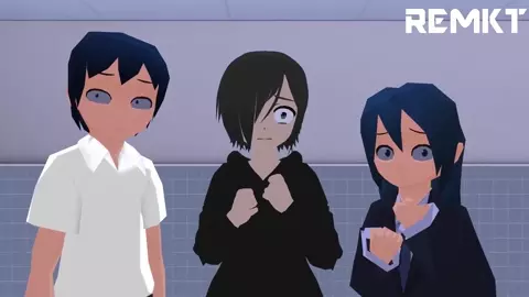 (MMD Giantess) Encounter with Hanako-san