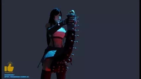 [Boldfinger42] Tifa jerking her horsecock