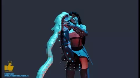 [Boldfinger42] Tifa jerking her horsecock