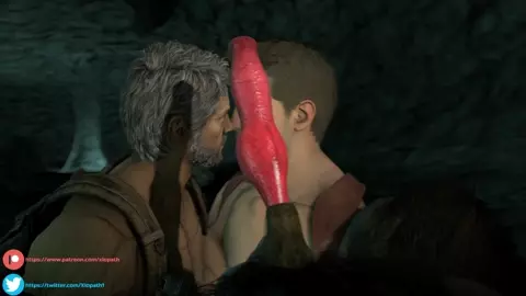 Joel, Nathan x Werewolf - Blowjob Duo