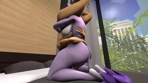 Rouge have a fun time with blaze