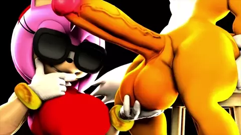 Amy Rose Grabbing Tails' Penis [Burstingseas]