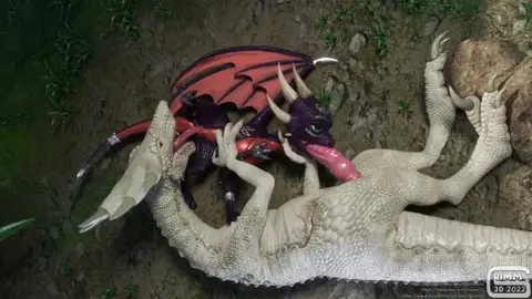 AlphaZapper & Cynder: Throat and Tongue Action - Grimm3D