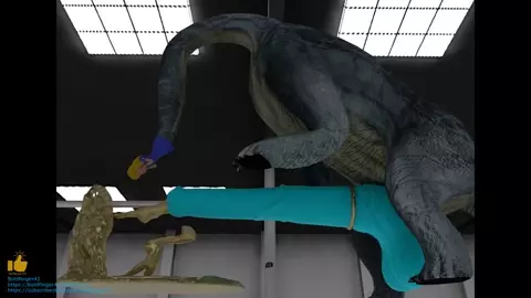 [Boldfinger42] Dino Futa Taur - Urethral Play