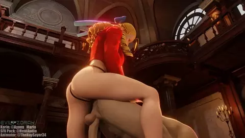 Karin enjoying herself a little too much on a Sunday evening...