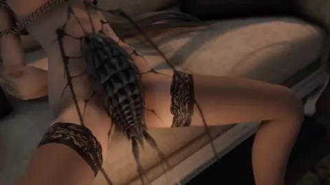 [CME6] Insect fucks girl on couch