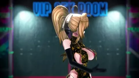 Isuzu Sento dances and gets fucked in VIP club room by BlueeToufu