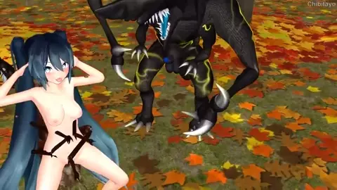 [Chibitayo] Miku dances and has fun with monsters