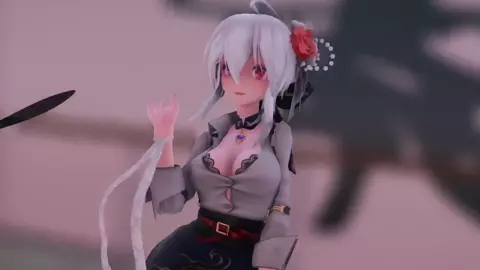 Haku dances and fucks insect on platform