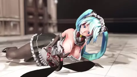 Big breasts Maid Miku with insect (goutouren)