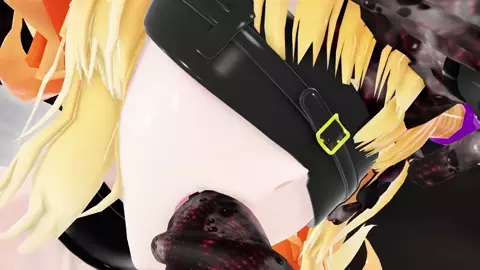 Bound and blindfolded Suika sucks dick in monster cave by HeHe233