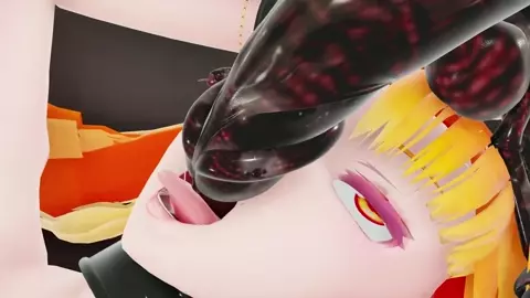 Touhou Huge titty Suika Ibuki fucked by insects in monster den by HeHe233