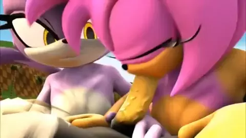 Shadow fucking Amy and Blaze [dradicon]