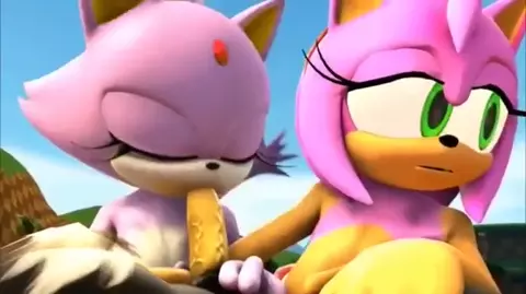 Shadow fucking Amy and Blaze [dradicon]