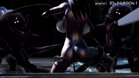 Ultragirl VS tentacle monster