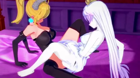 Bowsette And Boosette Lesbian Scissoring Animation Voiced By MagicalMysticVA