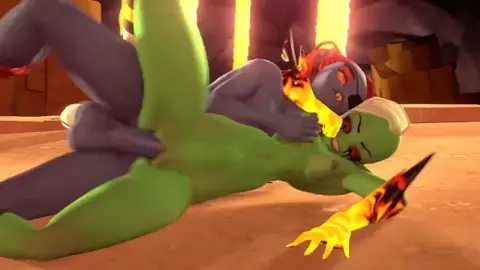 Undyne fills Lord Dominator with cum