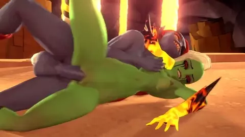 Undyne fills Lord Dominator with cum