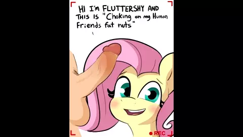 "Hi, I'm Fluttershy and this is choking on my friend's fat nuts~!" MLP Comic Dub