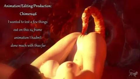 Busty Redhead Elf Gets Clit Flicked By Tentacle