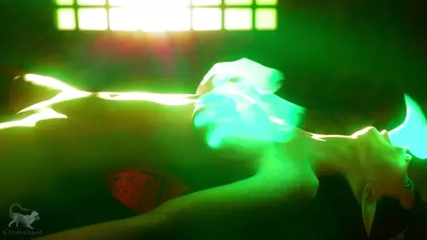 Ghost throat fucks busty elf + makes dad jokes