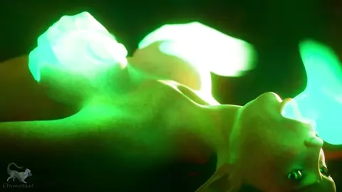 Ghost throat fucks busty elf + makes dad jokes