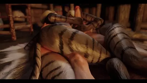 Two catgirl twin sisters fucked by a mighty Dragonborn