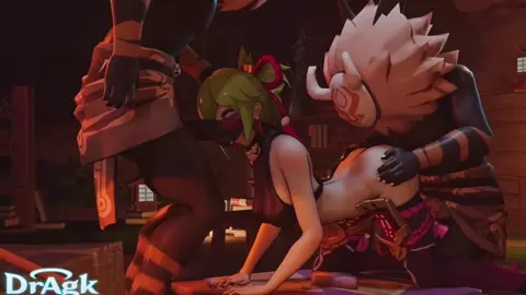 kuki shinobu x hilichurls [Dragk]