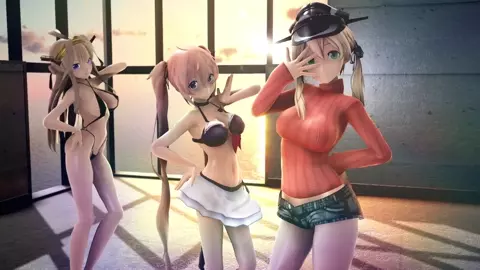 Kancolle girls dance&fuck (Kuro@Vov)