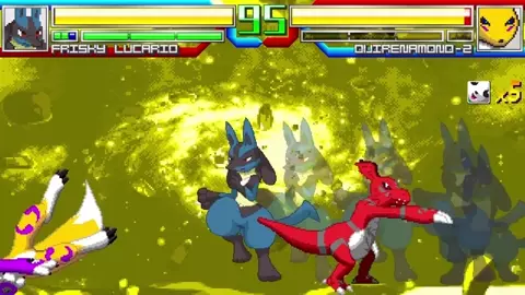 Frisky Lucario VS OviRenamon [MUGEN #18]
