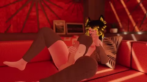 A futa cock worshipping video with a creamy end~