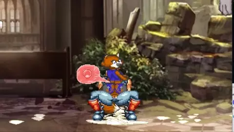 Poor Fox gets anus and cunt bred to the point it leaks out