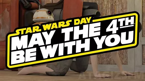 Rey Fucks BB-8, Finn and Han Solo