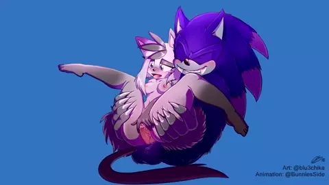 Emyko + Sonic the Werehog [Beachside Bunnies + Blu3Chika]