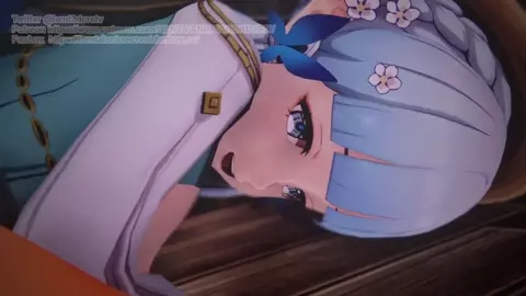 Kamisato Ayaka Springbloom Missive Genshin Impact 3D HENTAI Animation