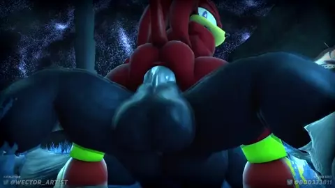 Sonic Werehog Riding Knuckles - [Wector]