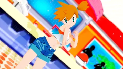Pokemon Misty Cloth Physics Striptease